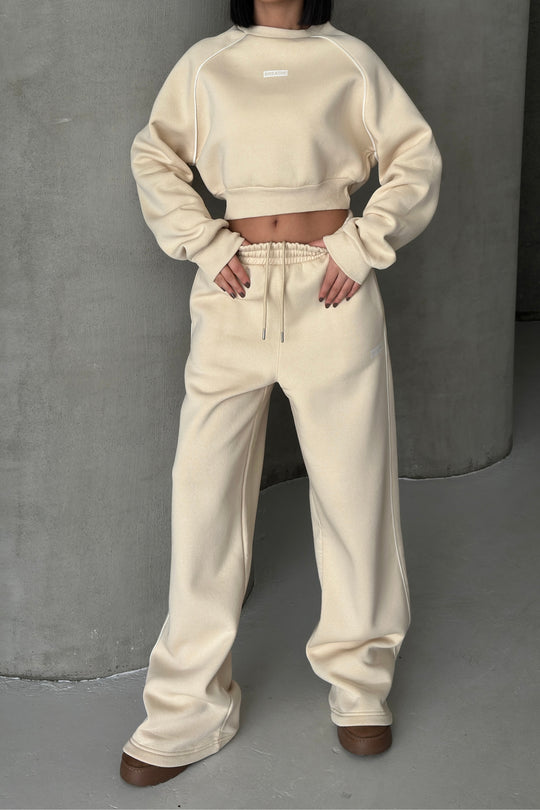 Routines Striped BREATHE Tracksuit - Cream 3846 Set Routines Fashion