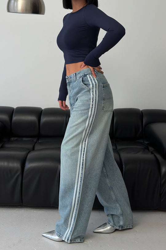 Routines Striped Baggy Skater Jeans 2952 Jeans Routines Fashion