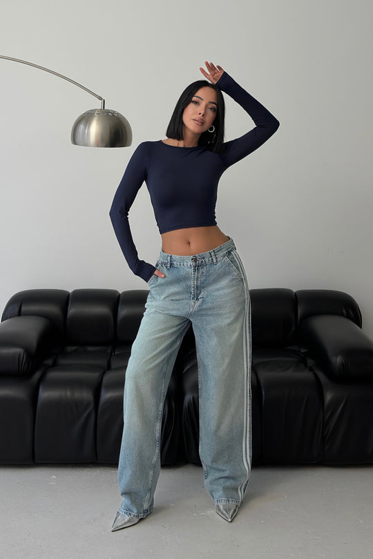 Routines Striped Baggy Skater Jeans 2952 Jeans Routines Fashion