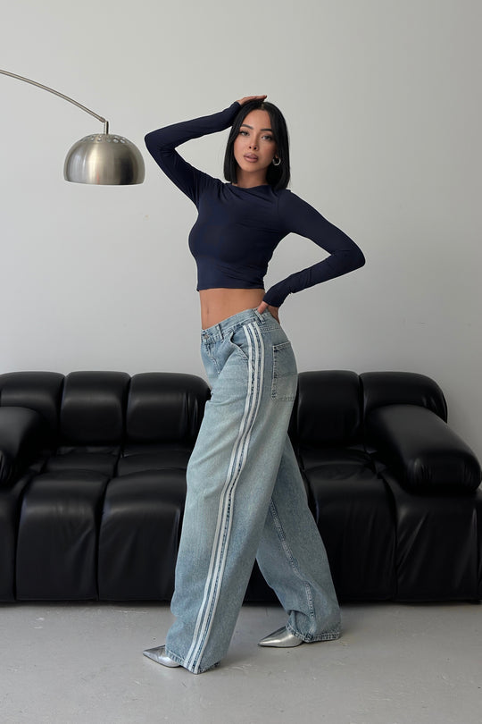 Routines Striped Baggy Skater Jeans 2952 Jeans Routines Fashion