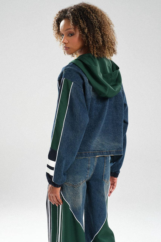 Routines Striped Denim Set - Navy / Green 1698