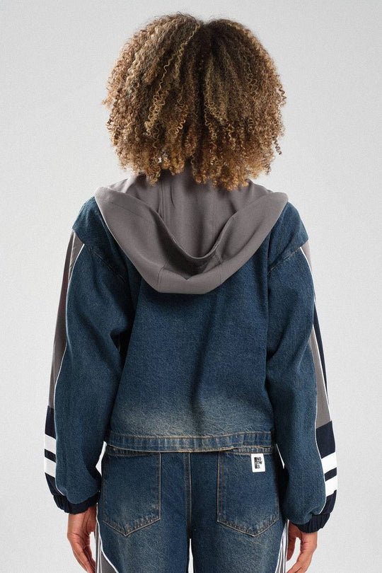 Routines Striped Denim Set - Navy / Grey 1698