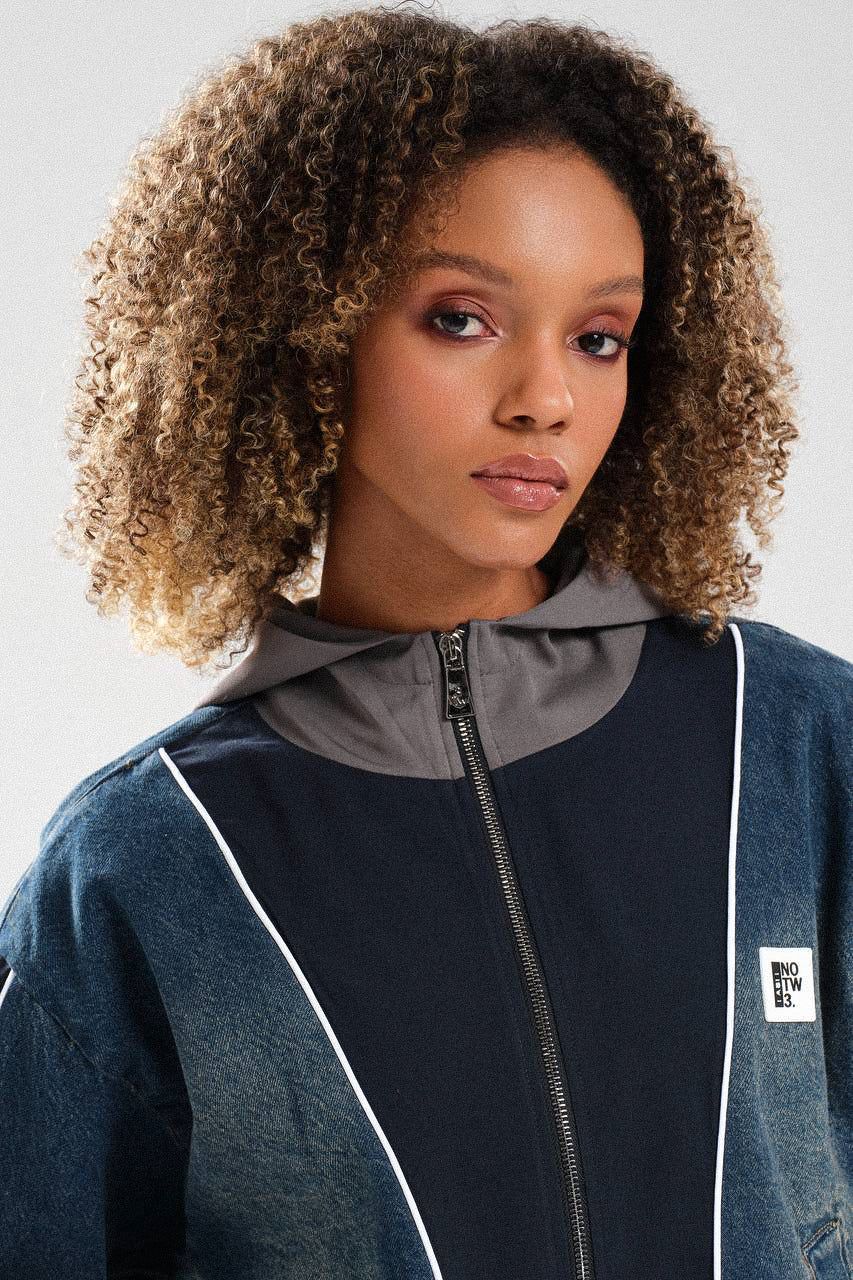 Routines Striped Denim Set - Navy / Grey 1698