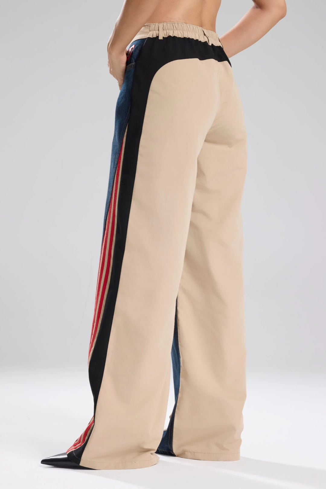 Routines Striped Denim Straight Pants - Beige 1727 (PRE-ORDER) Pants Routines Fashion