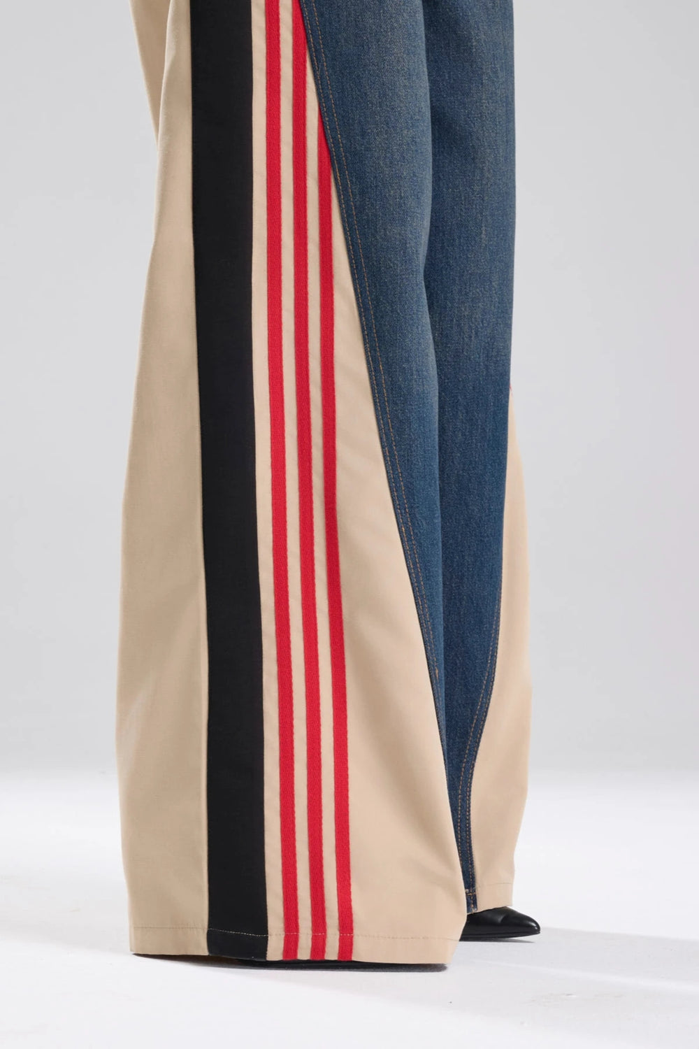 Routines Striped Denim Straight Pants - Beige 1727 (PRE-ORDER) Pants Routines Fashion