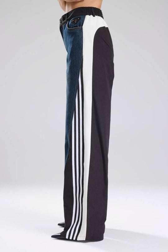Routines Striped Denim Straight Pants - Black 1727 (PRE-ORDER) Pants Routines Fashion