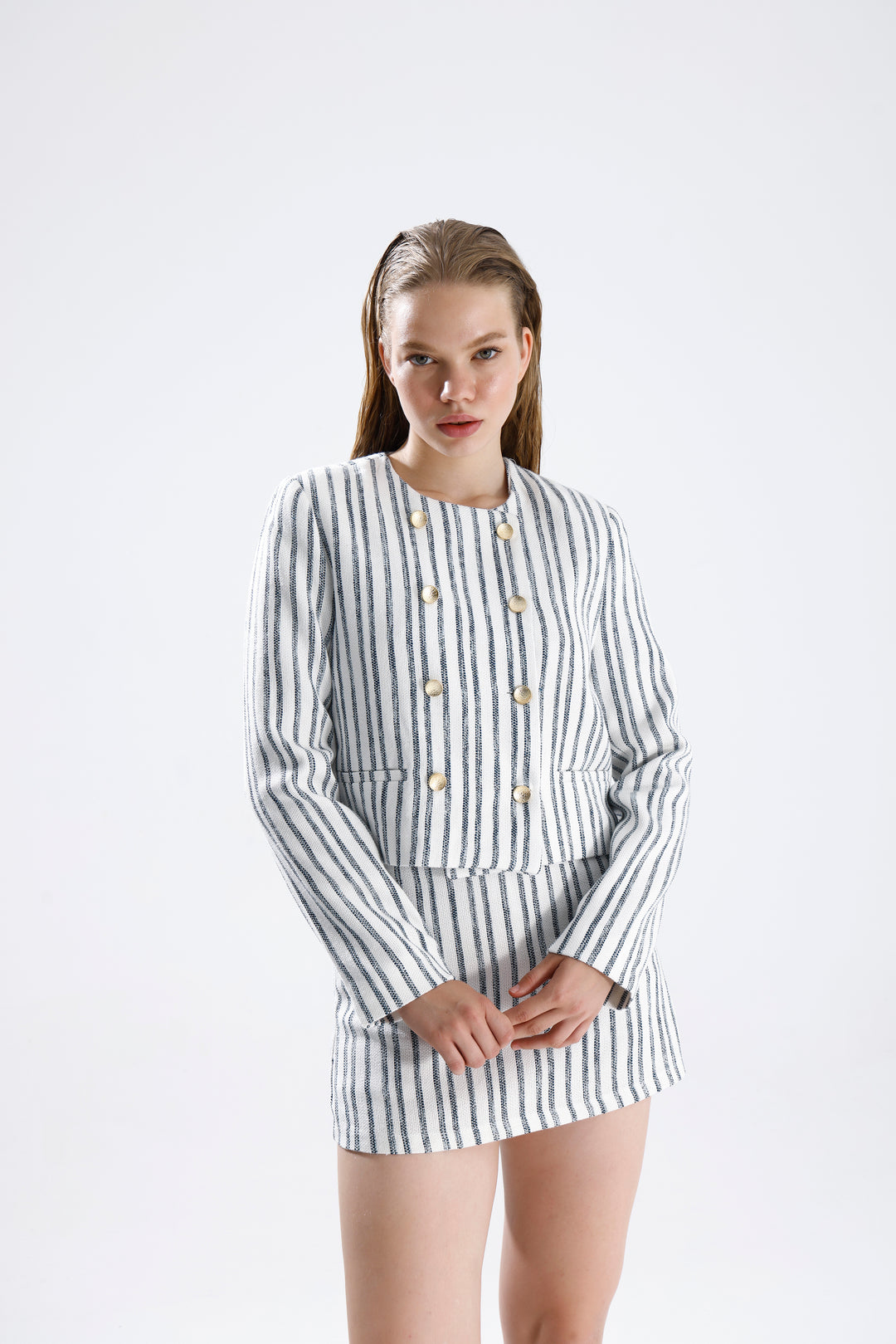 Routines Striped Two Piece Skort Set 9481 Set Routines Fashion
