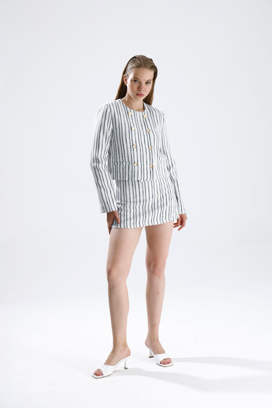 Routines Striped Two Piece Skort Set 9481 Set Routines Fashion