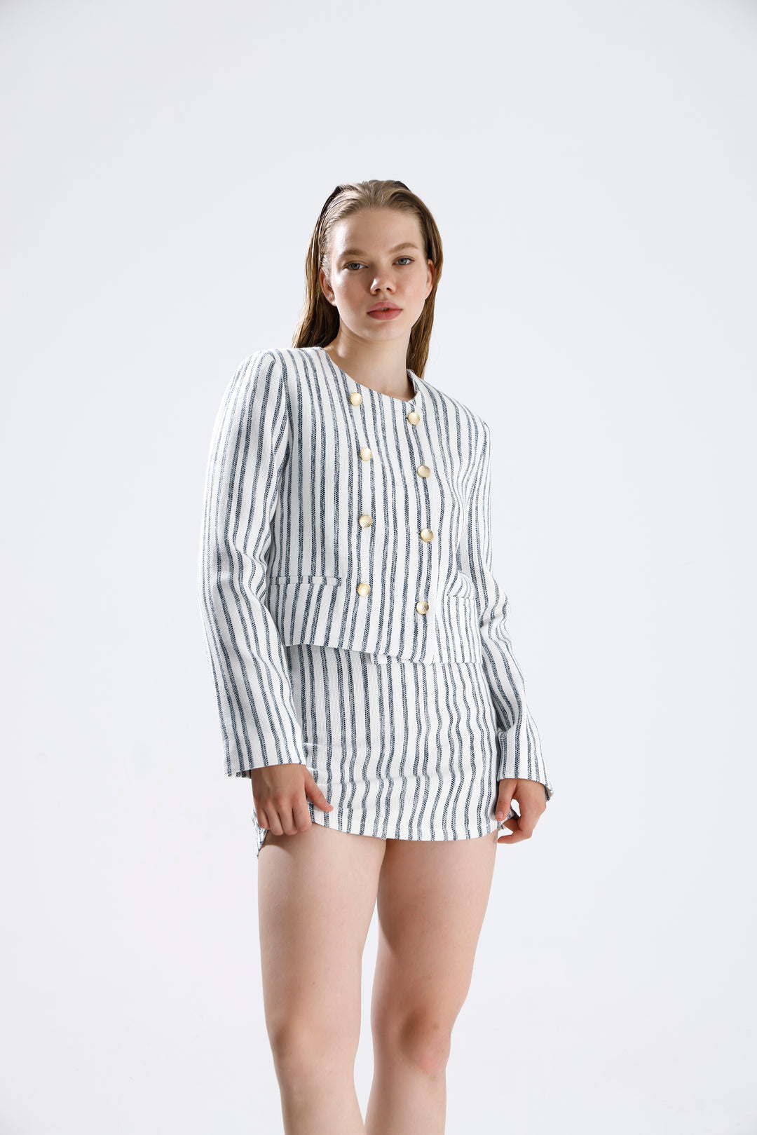 Routines Striped Two Piece Skort Set 9481 Set Routines Fashion
