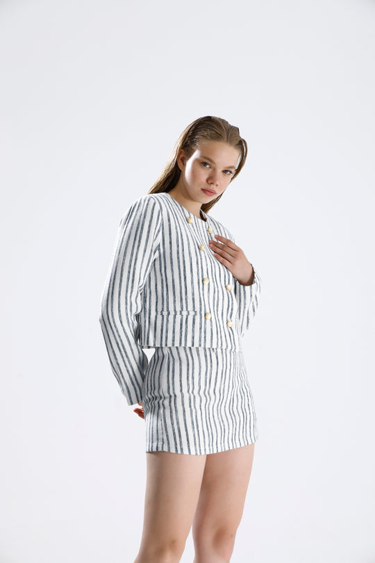Routines Striped Two Piece Skort Set 9481 Set Routines Fashion