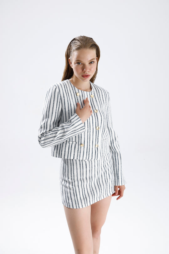Routines Striped Two Piece Skort Set 9481 Set Routines Fashion