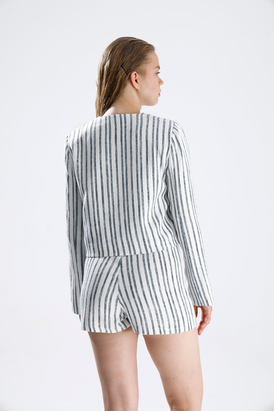 Routines Striped Two Piece Skort Set 9481 Set Routines Fashion