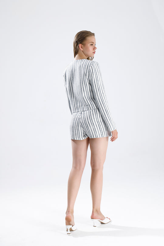 Routines Striped Two Piece Skort Set 9481 Set Routines Fashion