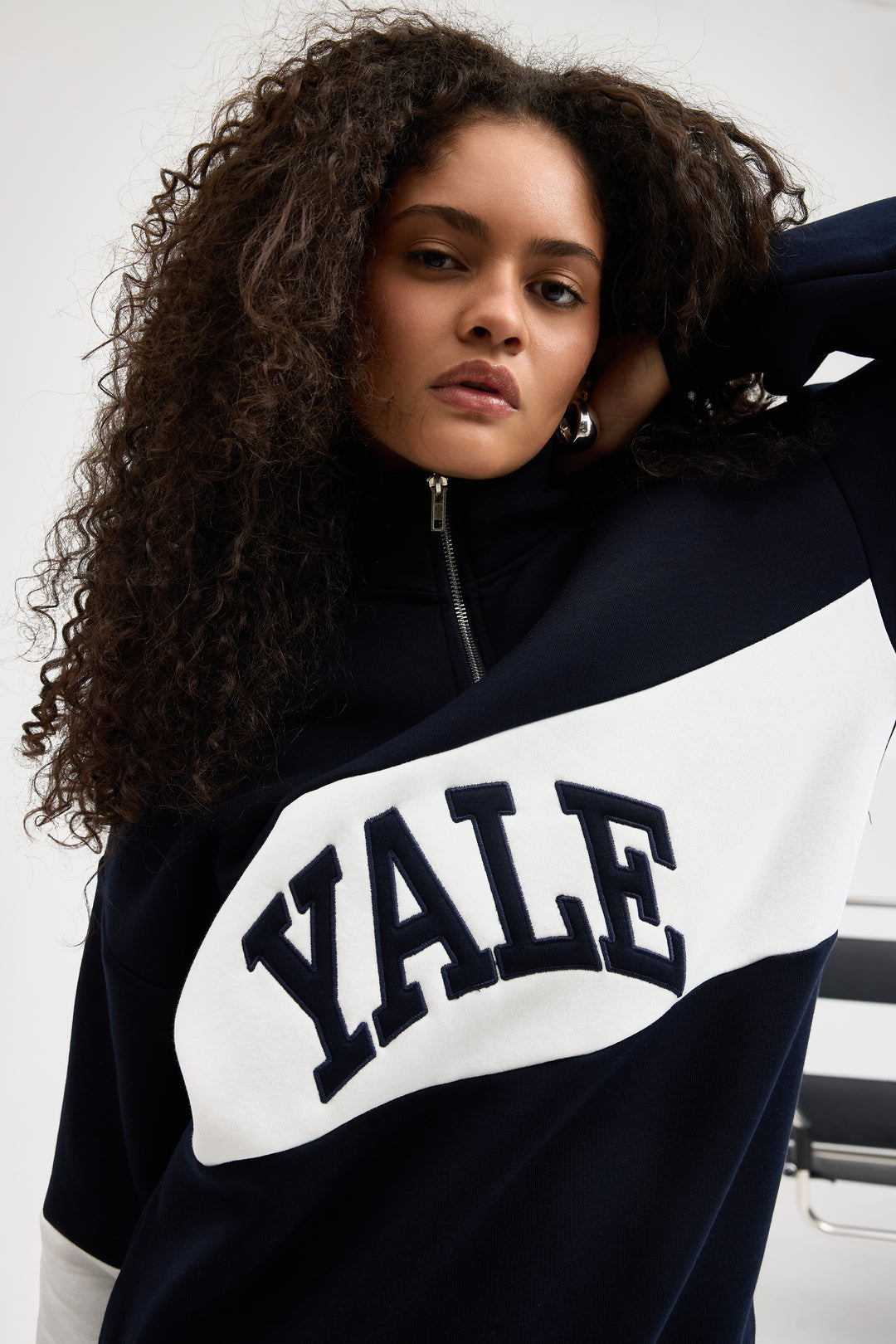 Routines Striped Yale Sweater - Navy 8459