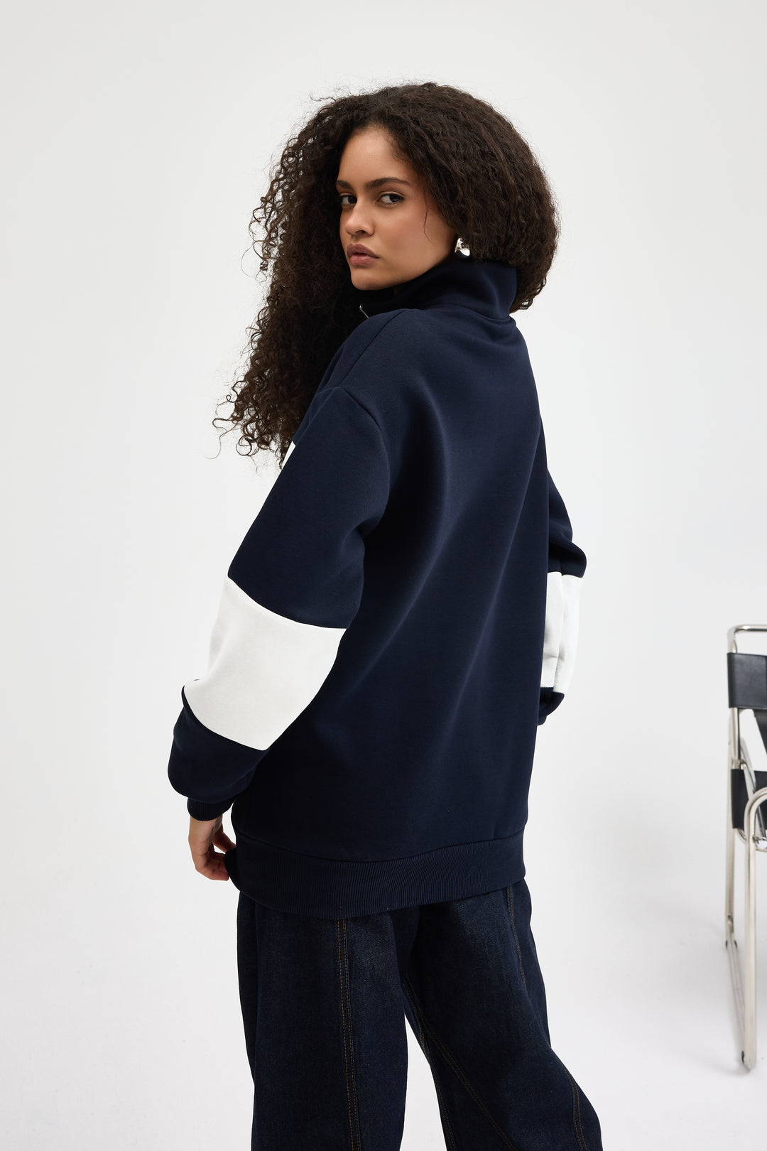 Routines Striped Yale Sweater - Navy 8459