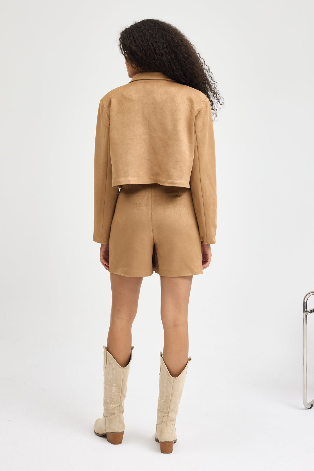 Routines Suede Two Piece Skort Set - Camel 2003 Set Routines Fashion