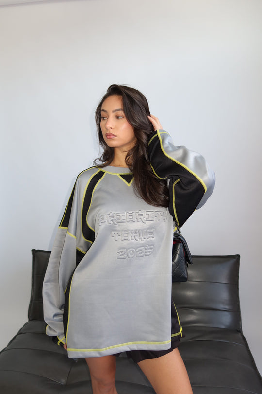 Routines Tokyo Embossed Longsleeve - Grey 1993 T-Shirt Routines Fashion