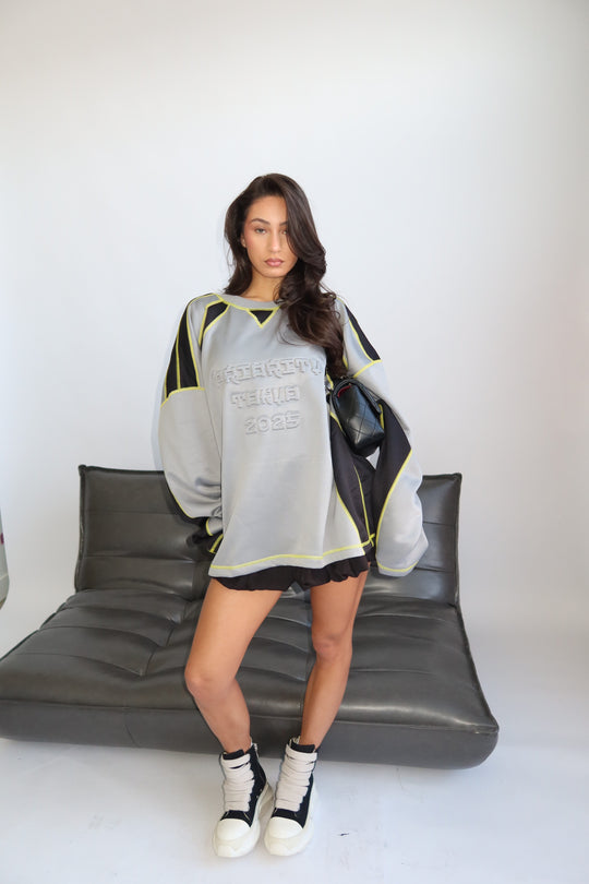 Routines Tokyo Embossed Longsleeve - Grey 1993 T-Shirt Routines Fashion