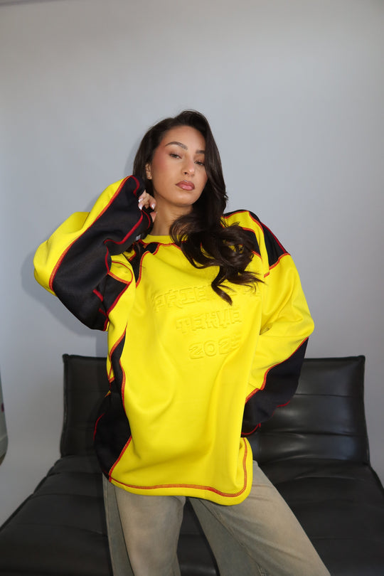 Routines Tokyo Embossed Longsleeve - Yellow 1993 T-Shirt Routines Fashion