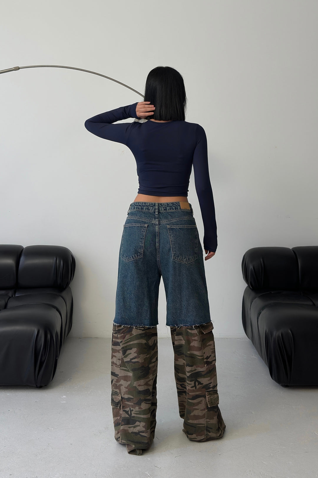 Routines Two-tone Camouflage Cargo Jeans 4412 Jeans Routines Fashion