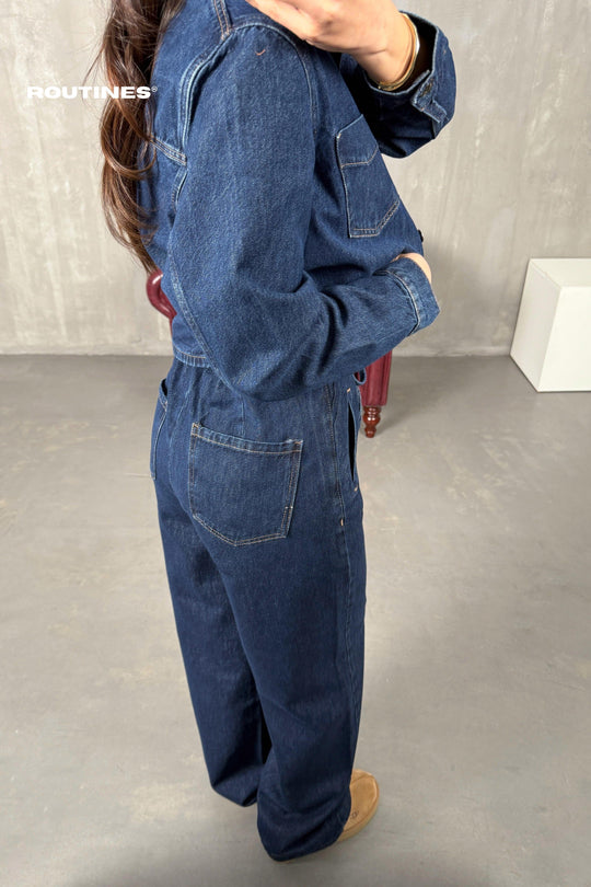 Routines Two Piece Denim Jogger Set 0185 Set Routines Fashion