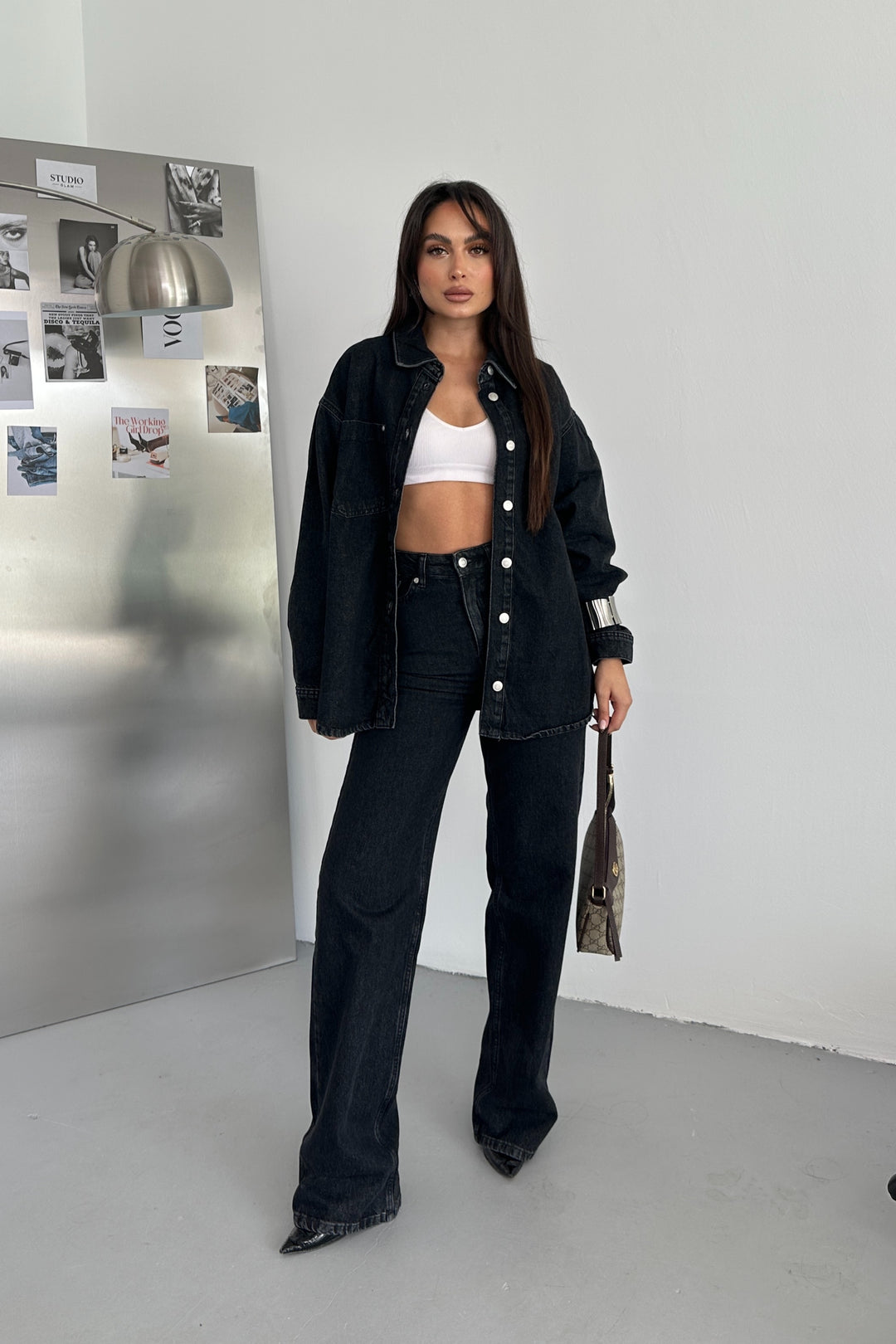 Routines Two Piece Denim Set - Black - Tall 1444-2 Set Routines Fashion