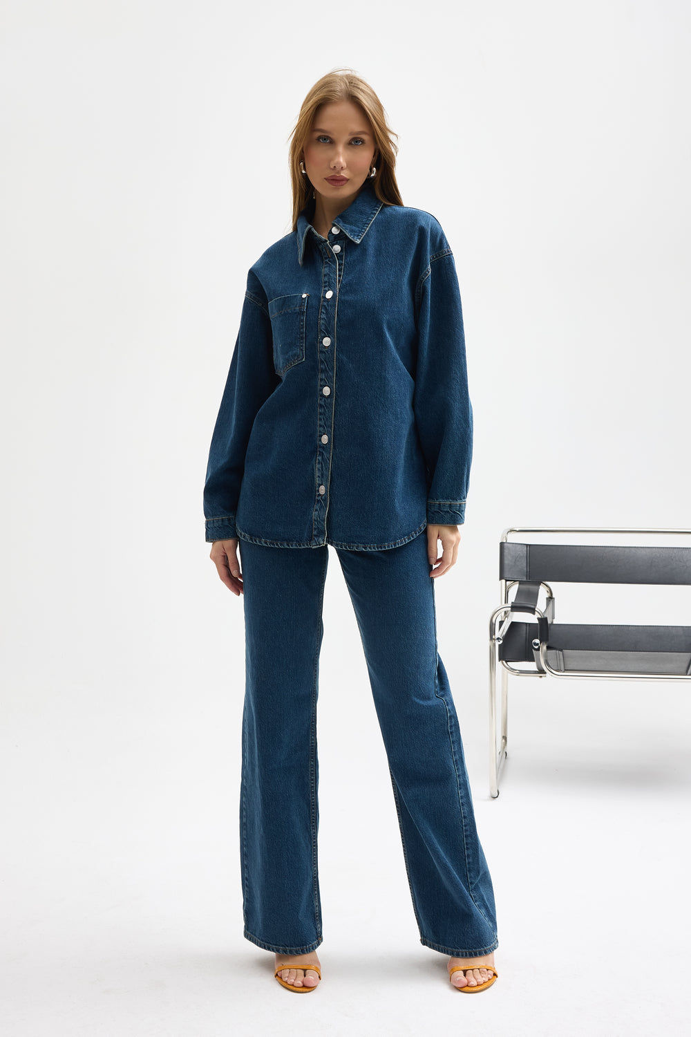 Routines Two Piece Denim Set - Blue - Tall 1444-1