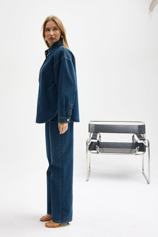 Routines Two Piece Denim Set - Blue - Tall 1444-1