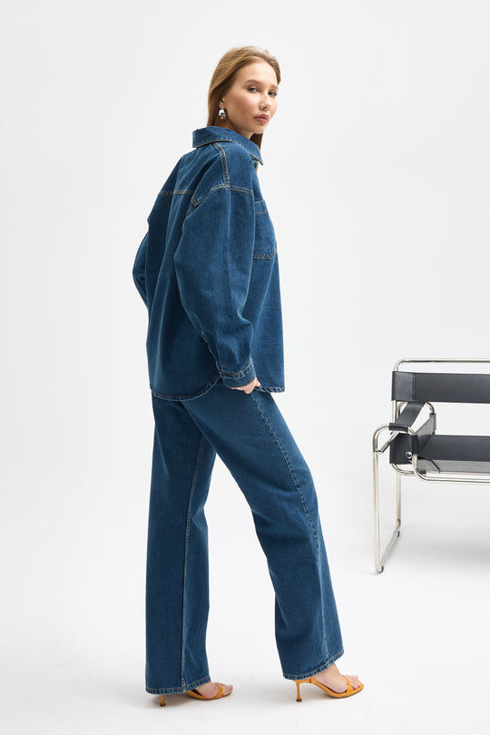 Routines Two Piece Denim Set - Blue - Tall 1444-1