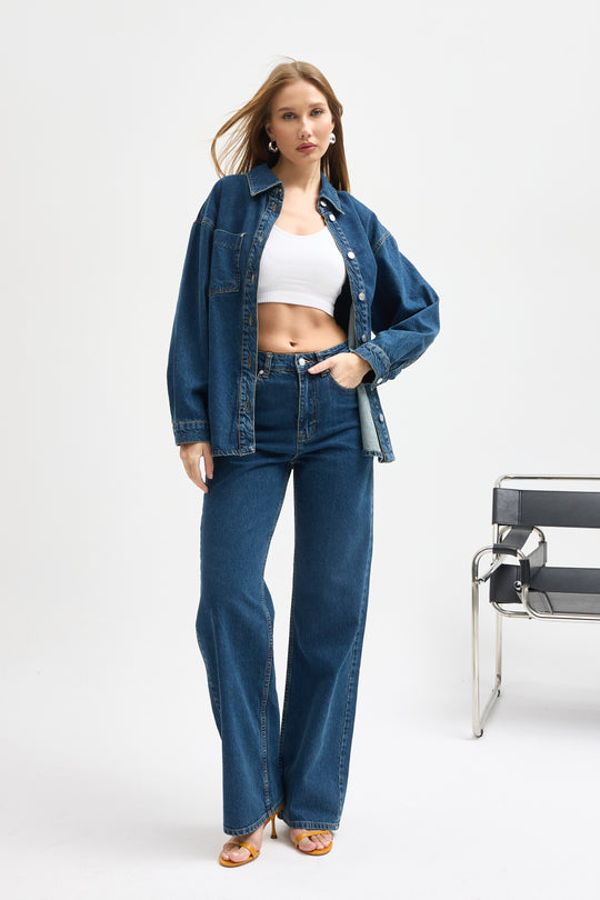Routines Two Piece Denim Set - Blue - Tall 1444-1