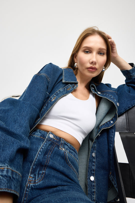 Routines Two Piece Denim Set - Blue - Tall 1444-1