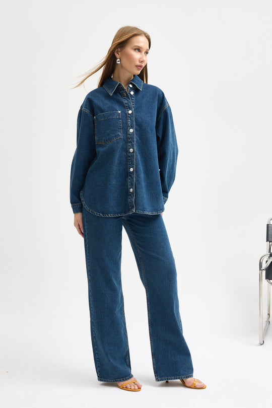 Routines Two Piece Denim Set - Blue - Tall 1444-1