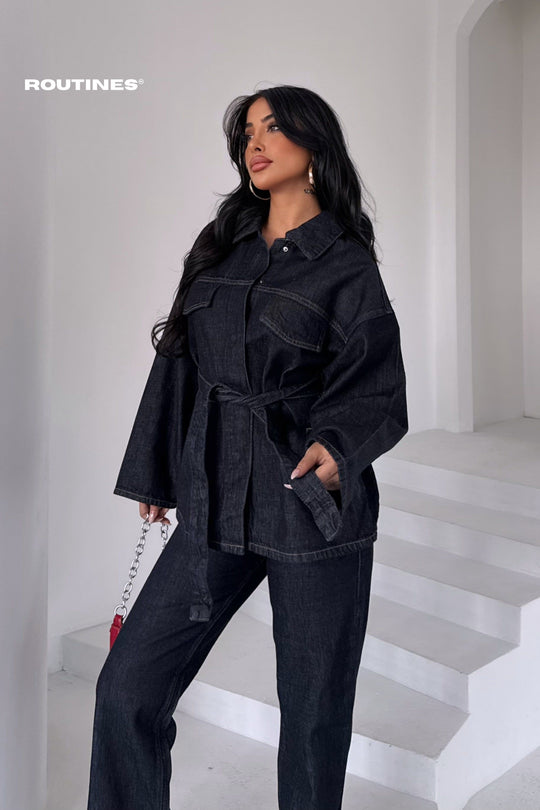 Routines Two Piece Tie Up Denim Set - Tall 10004 Set Routines Fashion