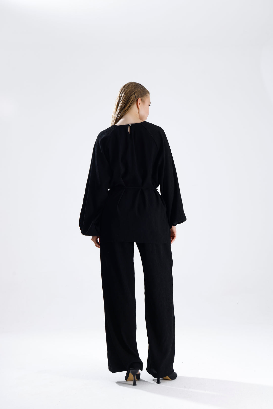 Routines Two Piece Tie Up Set - Black 4125 Set Routines Fashion