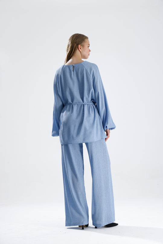 Routines Two Piece Tie Up Set - Blue 4125 Set Routines Fashion