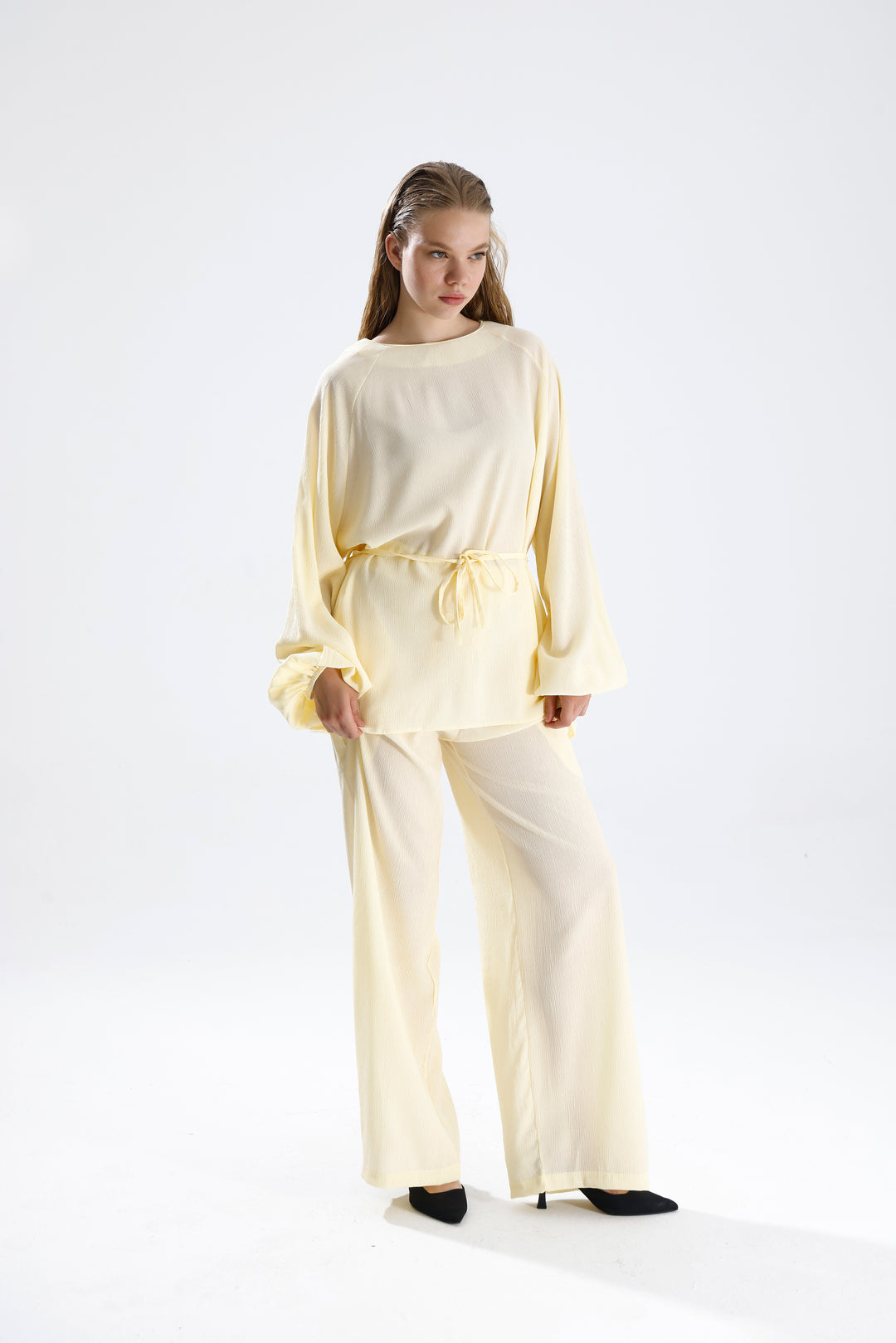 Routines Two Piece Tie Up Set - Yellow 4125 Set Routines Fashion