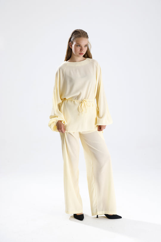 Routines Two Piece Tie Up Set - Yellow 4125 Set Routines Fashion