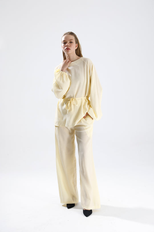 Routines Two Piece Tie Up Set - Yellow 4125 Set Routines Fashion