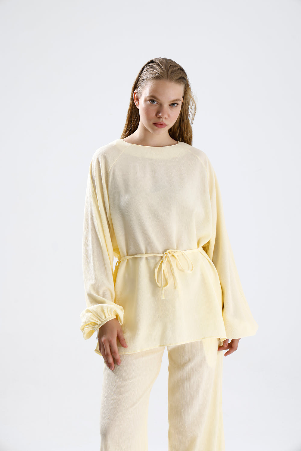Routines Two Piece Tie Up Set - Yellow 4125 Set Routines Fashion