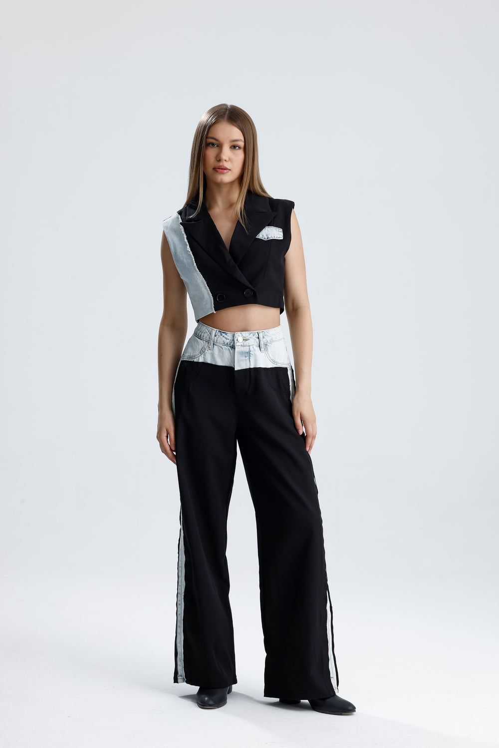 Routines Two Tone Denim Set 1570 Set Routines Fashion