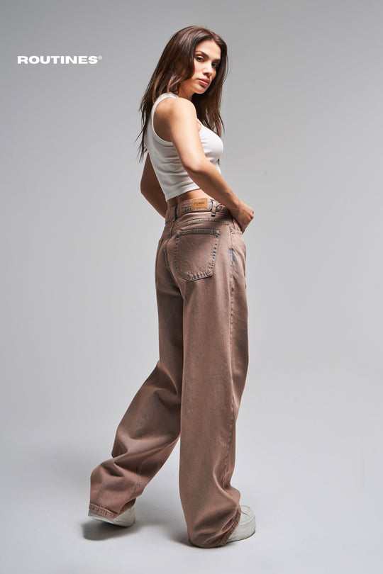 Routines Vintage Loose Ripped Straight Jeans 3259 Jeans Routines Fashion