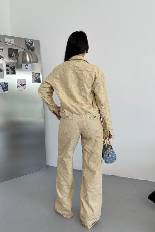 Routines Vintage Pattern Denim Jacket 5537 Jacket Routines Fashion