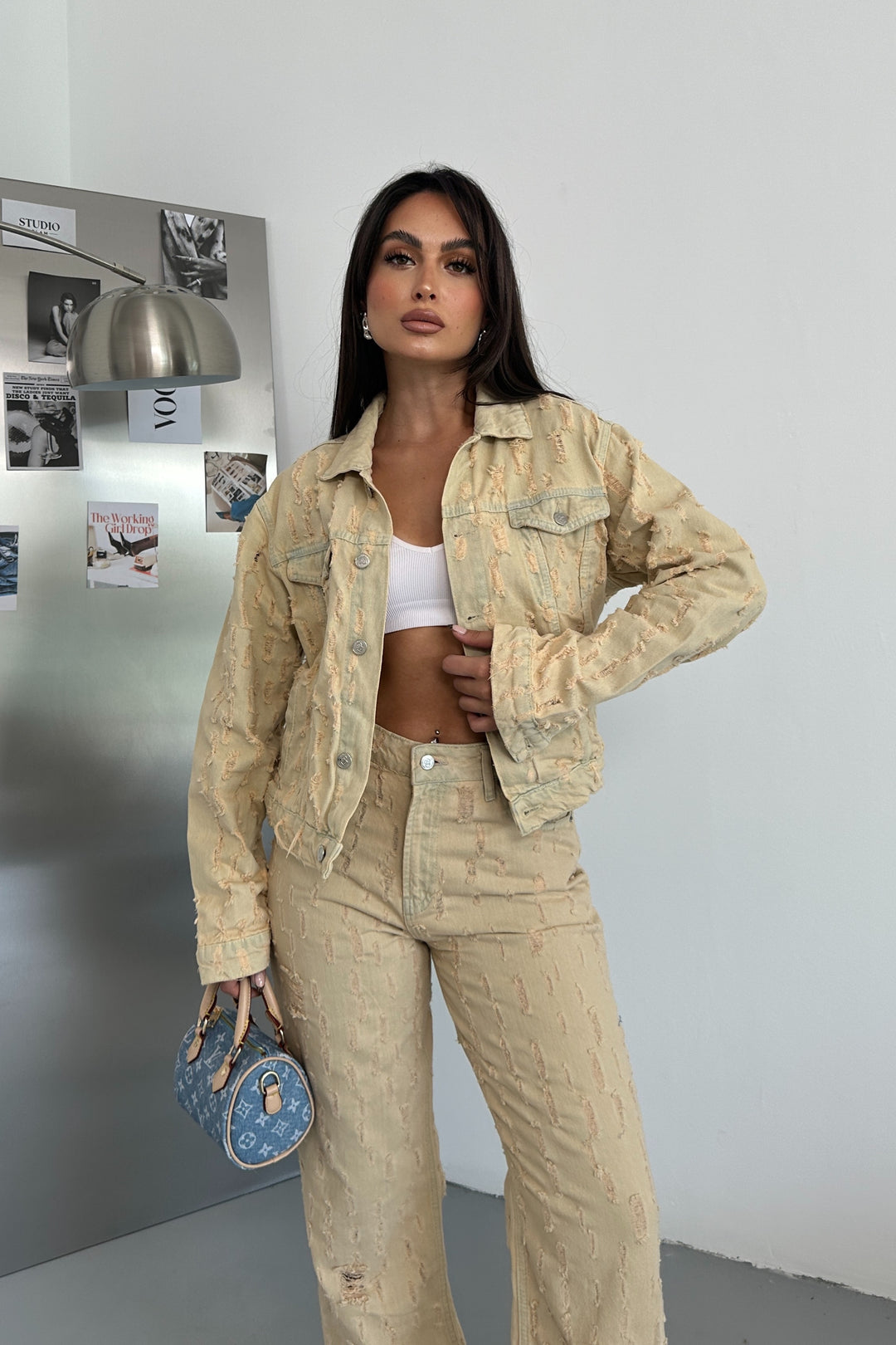 Routines Vintage Pattern Denim Jacket 5537 Jacket Routines Fashion