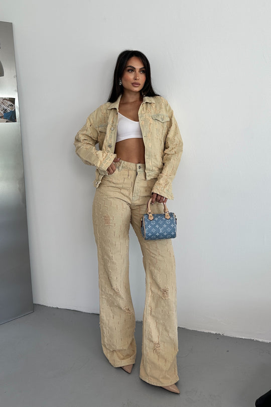 Routines Vintage Pattern Straight Jeans 5198 Jeans Routines Fashion