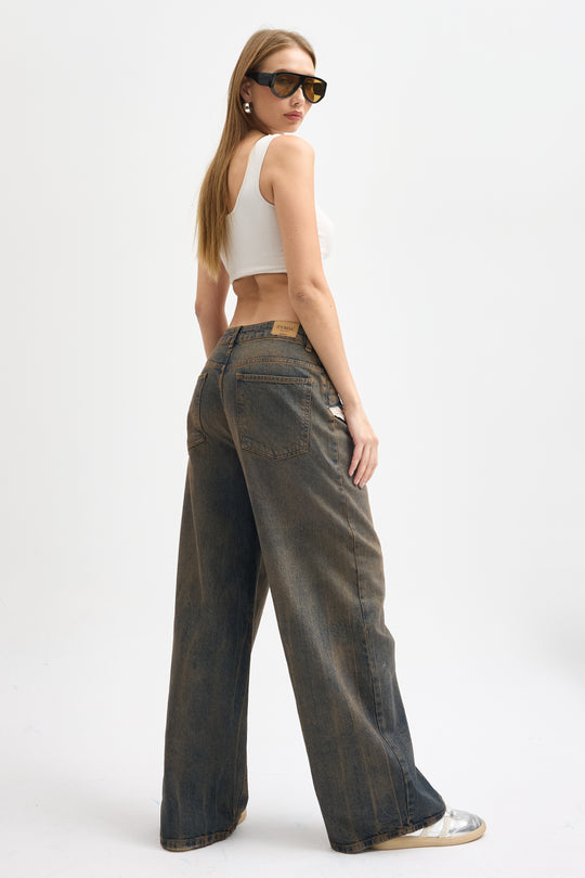 Routines Vintage Pocket Detail Baggy Jeans 4399