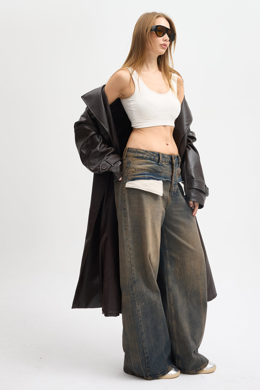 Routines Vintage Pocket Detail Baggy Jeans 4399