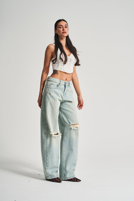Routines Vintage Ripped Baggy Jeans 3495 Jeans Routines Fashion