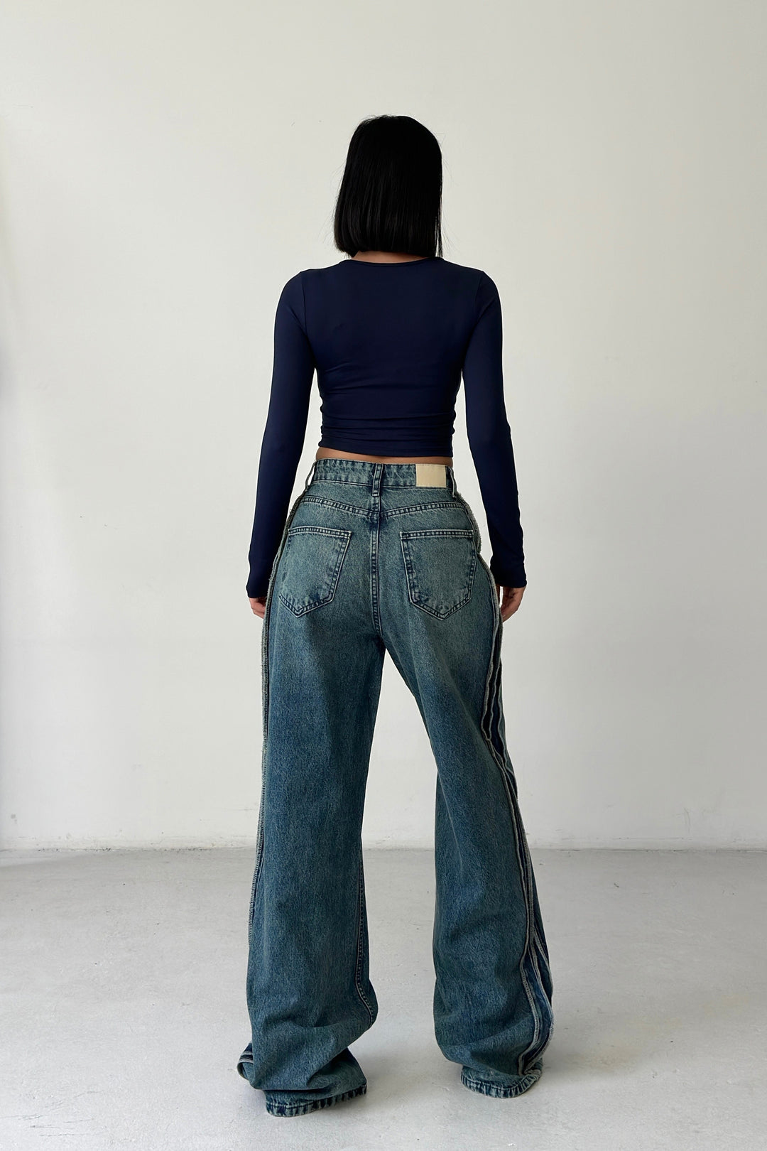 Routines Vintage Seam Striped Jeans 1386-1