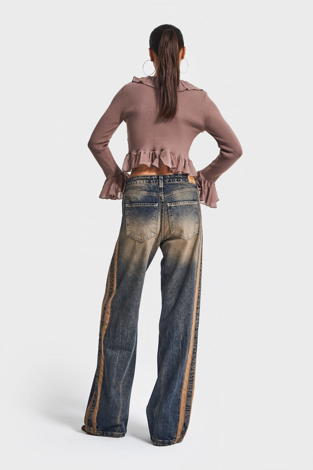 Routines Vintage Striped Straight Jeans 4307 Jeans Routines Fashion