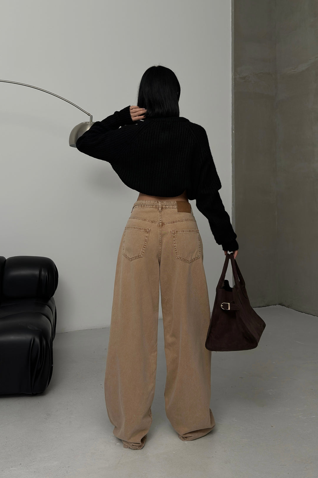 Routines Washed Drawstring Jeans - Camel 3702